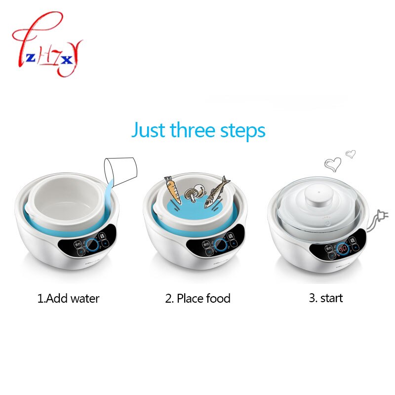 Automatic porridge pot 1.2L Electric Cookers Slow Cooker 220V Mini Casserole Cooker Electric Stoves DDZ-A12A1 1pc