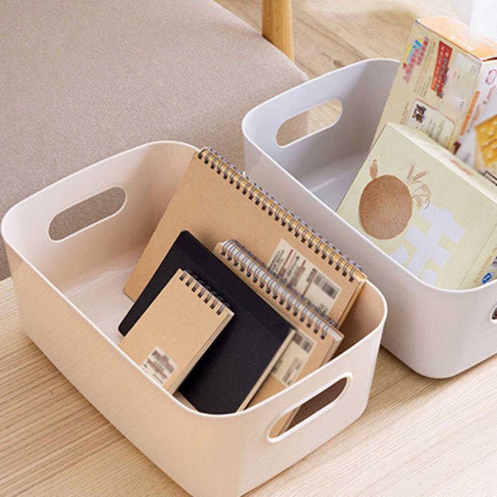 Homehold Desktop Plastic Box Studio Storage Office Home Kitchen Snack Storage Finishing Box Basket Sundries Storage Box