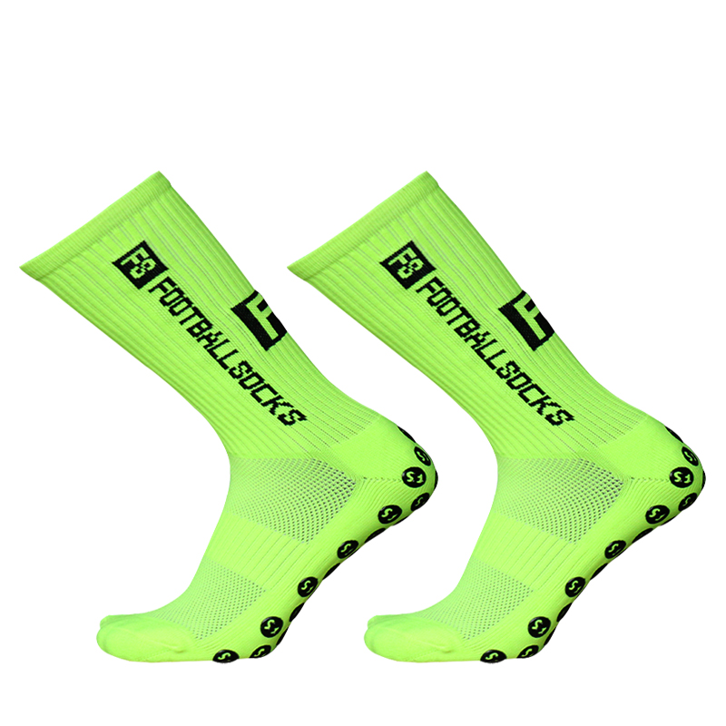Sports Anti Slip Soccer Socks Cotton Football Men Grip Socks calcetas antideslizantes de futbol: Clear