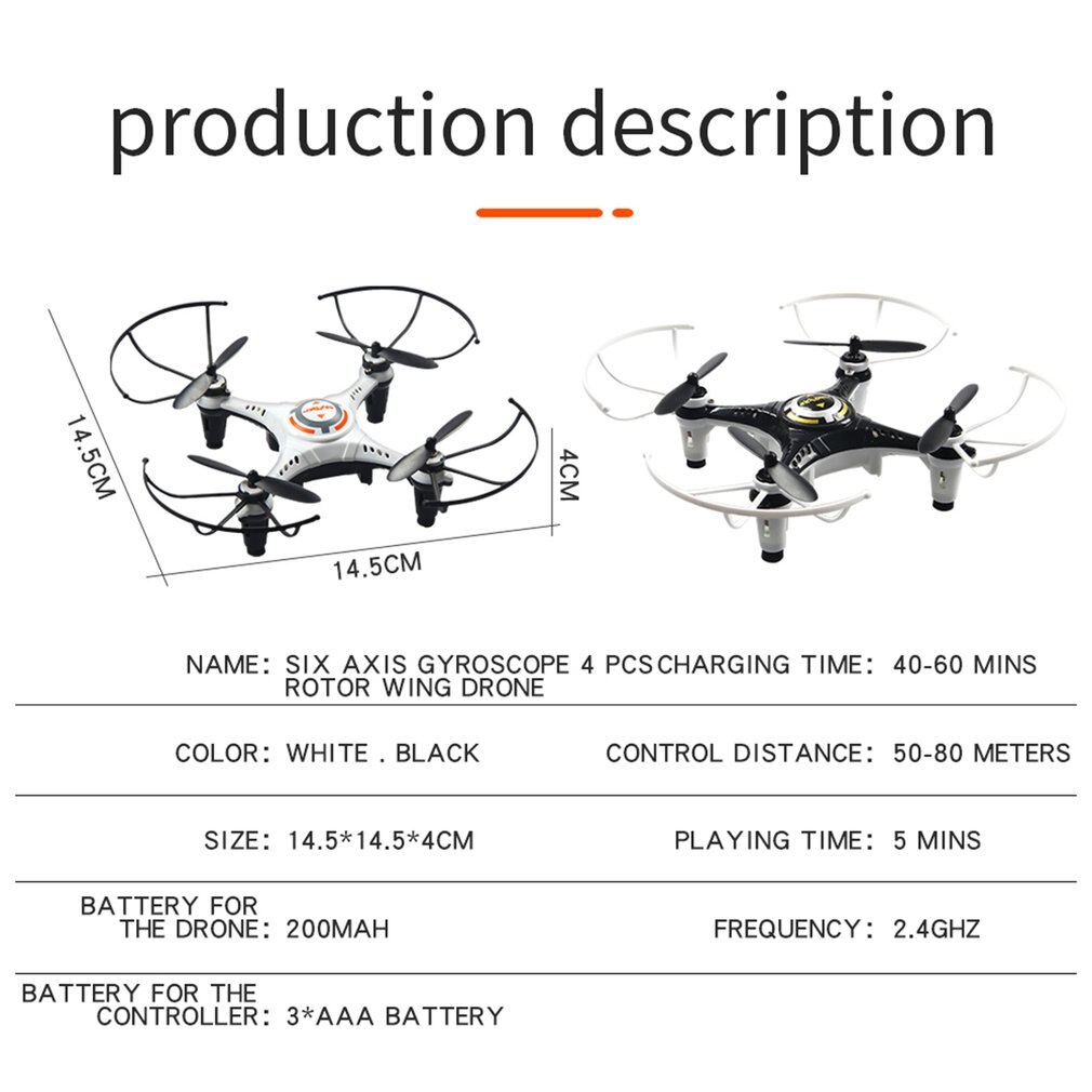 JX815-2 Mini Rc Drone 2.4 Ghz 4 Kanaals Afstandsbediening Drone 360 Rolling Headless Modus Vliegtuigen Met Statief Voor kinderen
