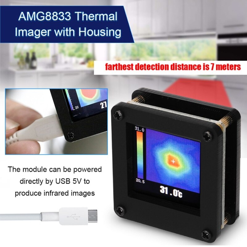 Amg 8833 termisk billedkamera infrarød termisk billedbehandler mini ir billeddannelse senor  e7cb
