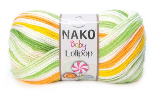 Nako Lollipop 100% Premium Acrylic Yarn DIY Hand knitting yarn blanket sweater cardigan beanie baby knitting yarn crochet: 80437