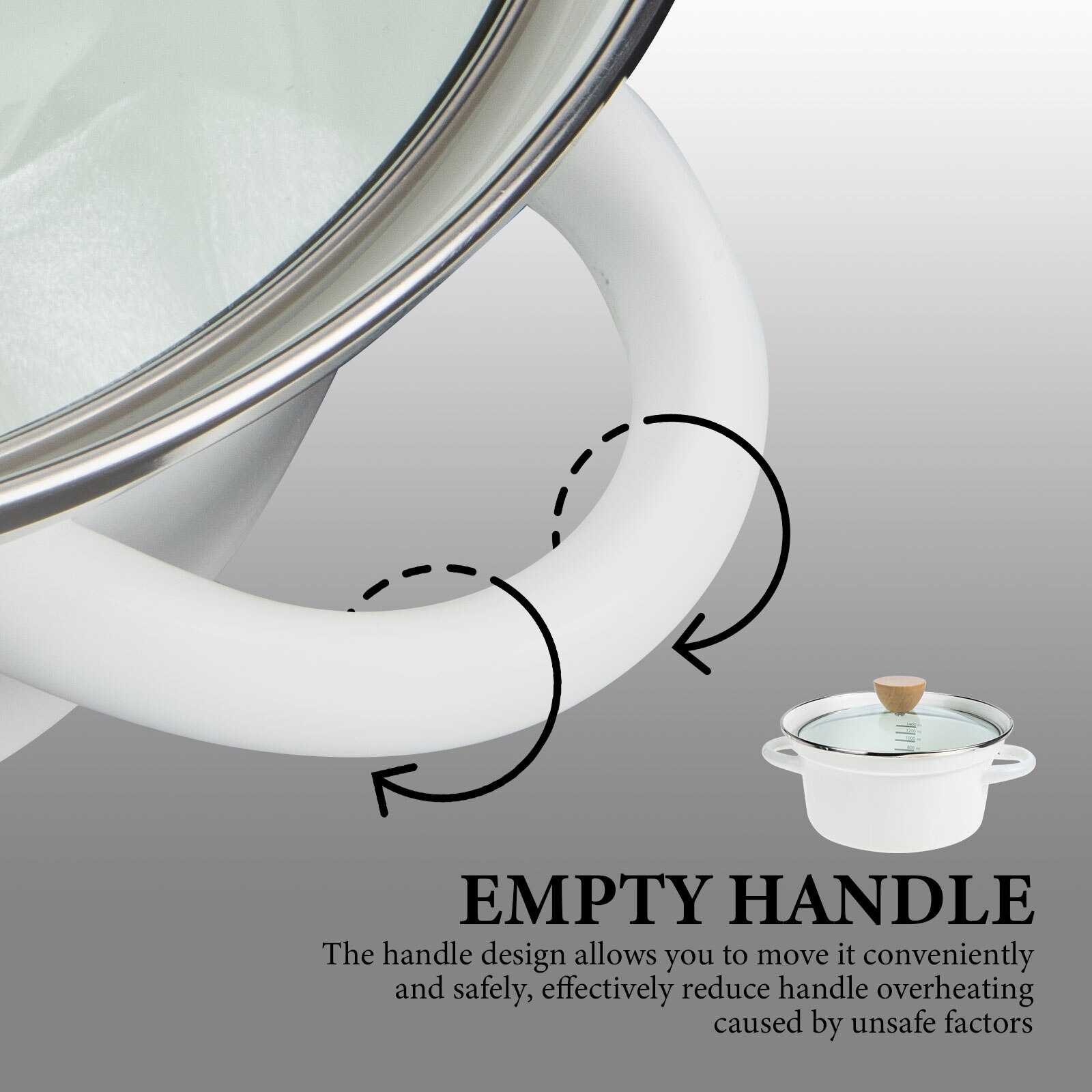 Household Stew Pot Enamel Stockpot Cooking Pot Clear Lid Stockpot for Kitchen