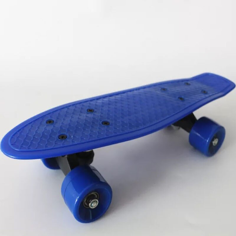 Mannen Vrouwen 22 ''Mini Penny Board Cruiser Skateboard Compleet Monteer Kinderen Volwassenen Plastic Vis Banaan Skate Board Speelgoed Scooter: Blue