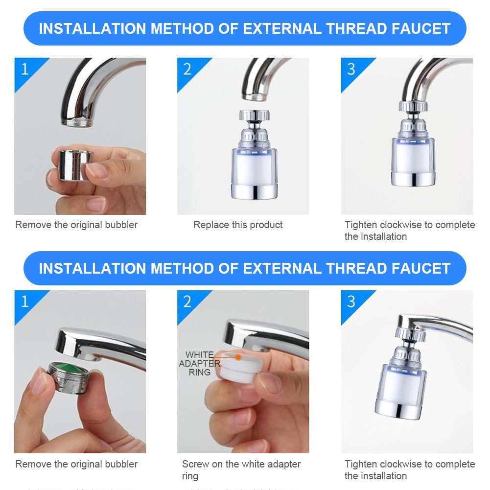 Anies-Filtre supporter ficateur d'eau pour la douche, filtre en coton PP, filtre filtrant pour la cuisine, HORemGruCombo ine rapMetals