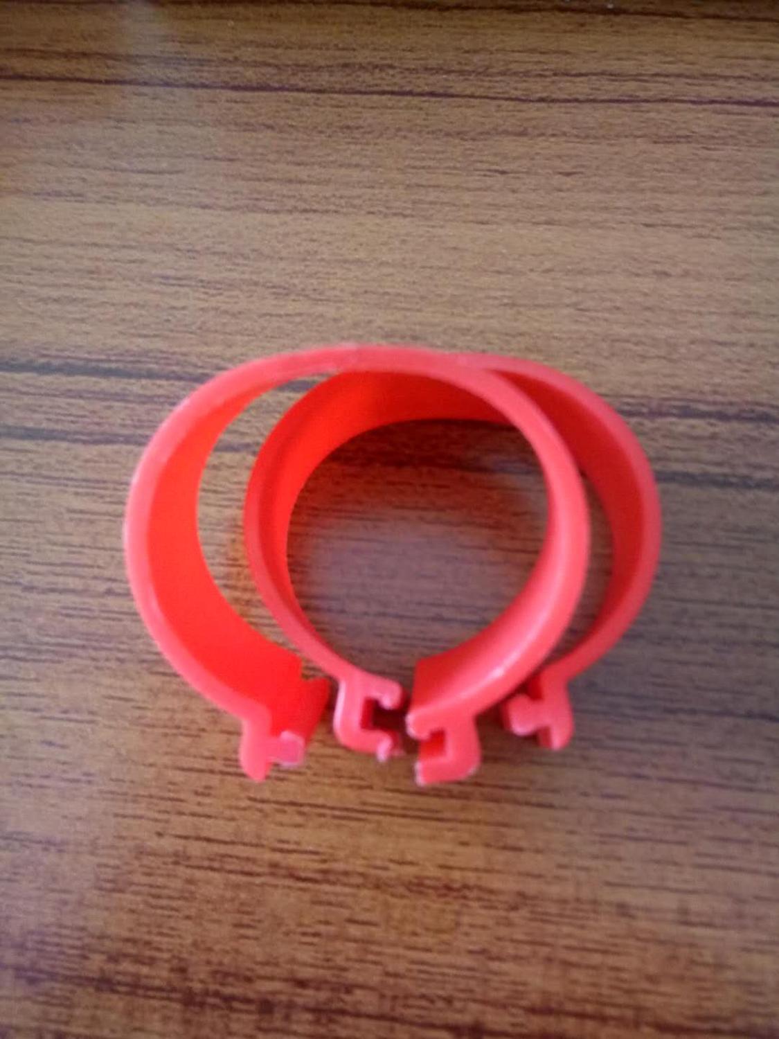 Gratis Kleuren Binnendiameter 1.6 cm Plastic Open Type Gesp Kip Eend Gans voet ring: red