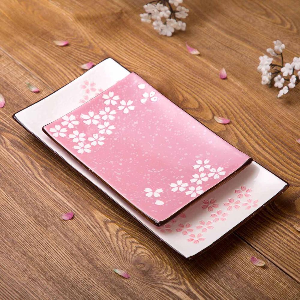 Sakura-kuvio lautaset astiat keraaminen lautanen salver jälkiruoka ruoka-astia välipala kakkutarjotin ravintola astiat tarjoiluastiat