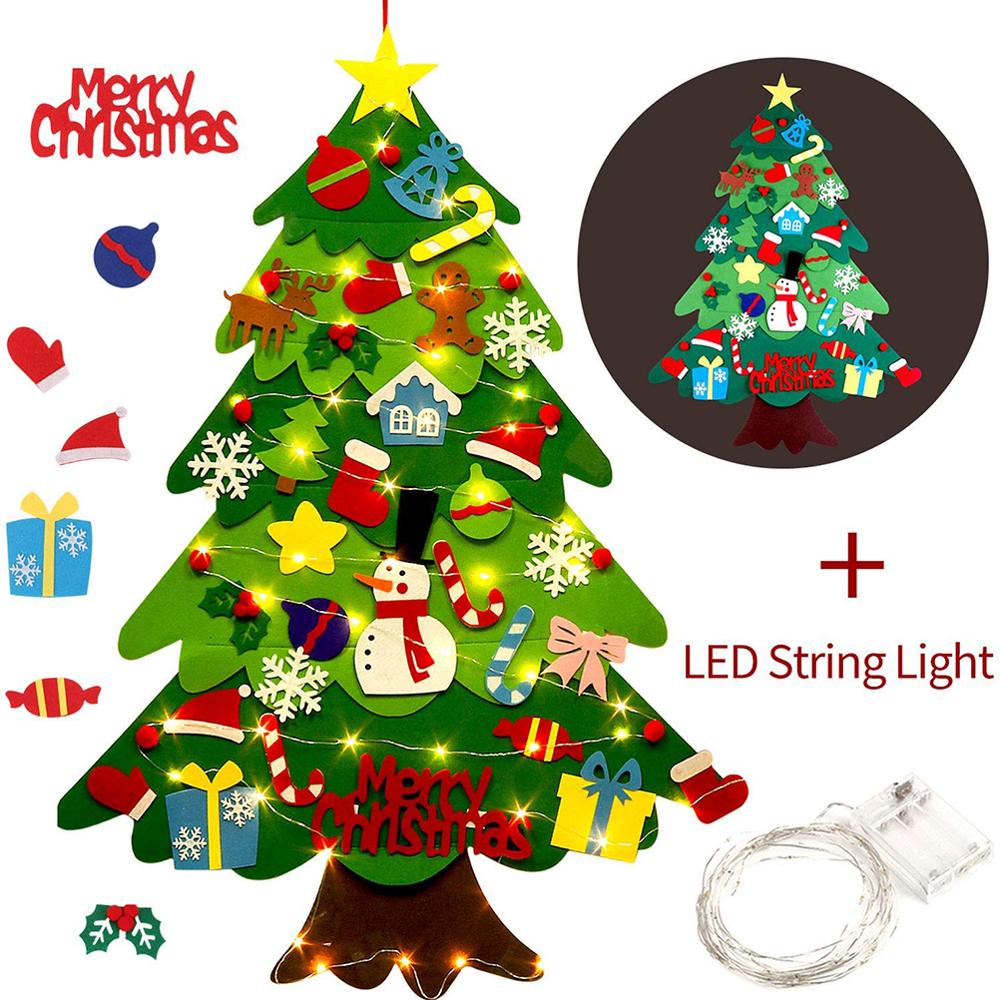 Voelde Kerstboom Kerst Decoraties Voor Huis Kerstboom Decoratie Met String Light Xmas Jaar