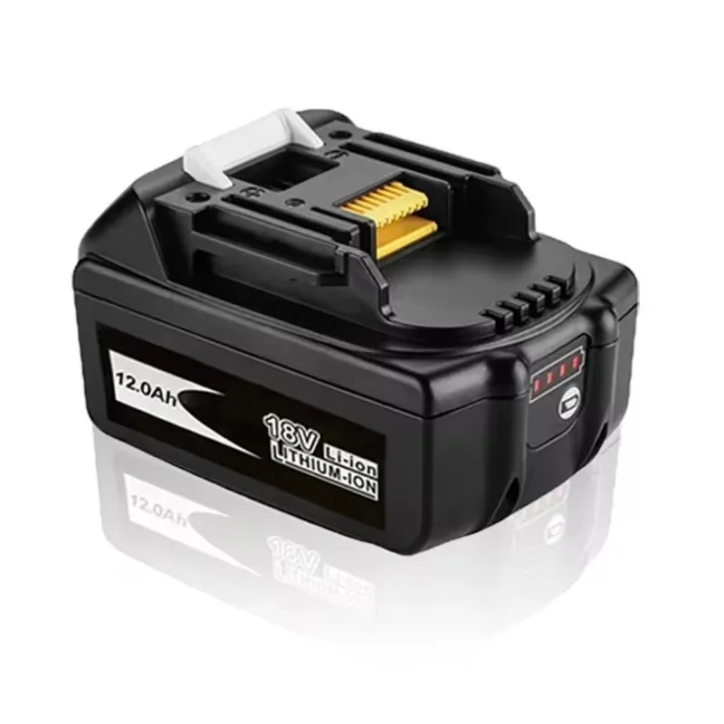 100% Original Makita 12AH for Makita 18V Battery BL1830B BL1850B BL1850 BL1840 BL1860 BL1815 Replacement Lithium Battery: GRAY