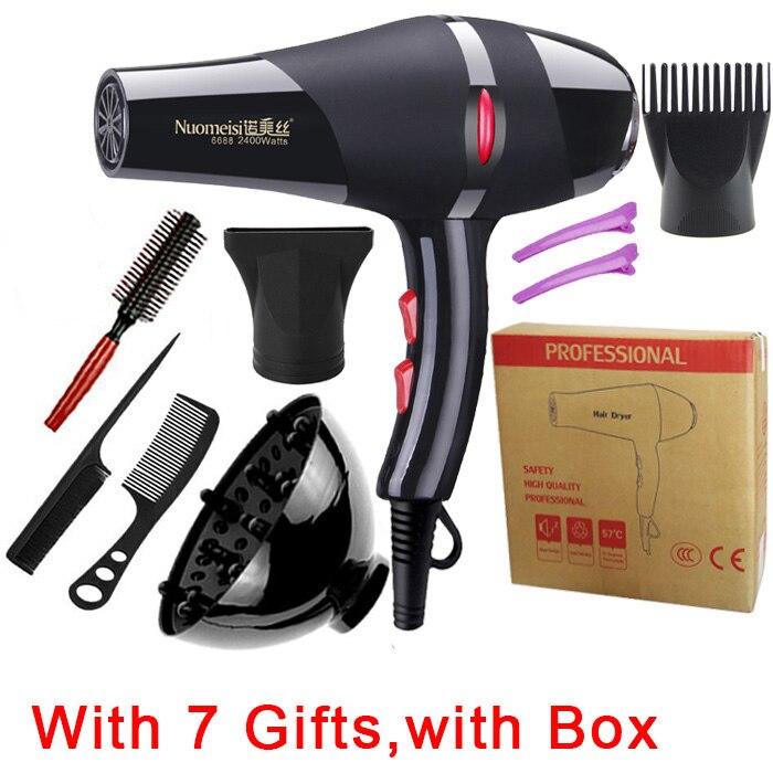 2100W salon cold air adjustment hair dryer blow dryer hairdryer: 7 Gifts with Box / EU