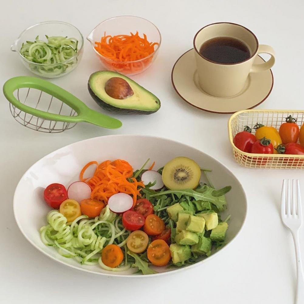 Cortador de aguacate multifuncional, pelador de mantequilla de acero inoxidable antioxidante, rebanador de Mango de alambre, cortador de aguacate