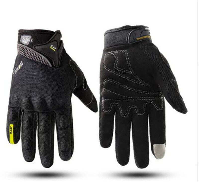 SUOMY-Guantes de Moto impermeables para hombre, manoplas de invierno a prueba de viento con pantalla táctil, 100%: SU-09 Black / M
