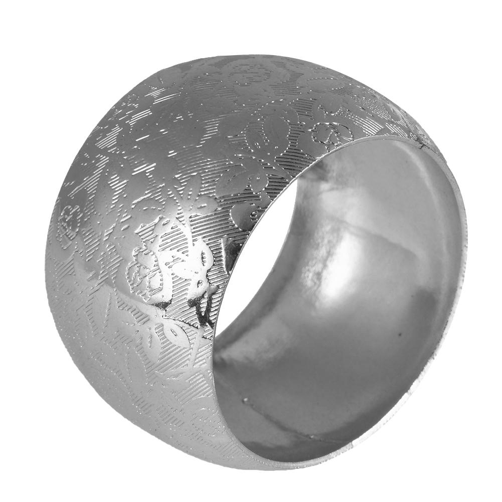 Anneau de Serviette avec boucle multifonction, anneau de Serviette, rond, décoration de cuisine, pour mariage, fête, noël, maison, cuisine: Silver