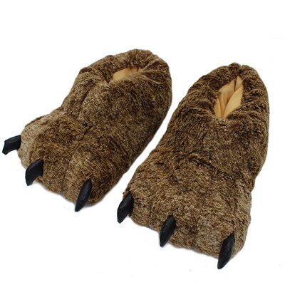 Paw Slippers Funny Animal Slippers Winter Monster Claw Plush Home Slipper Men Soft Floor Shoes – Grandado