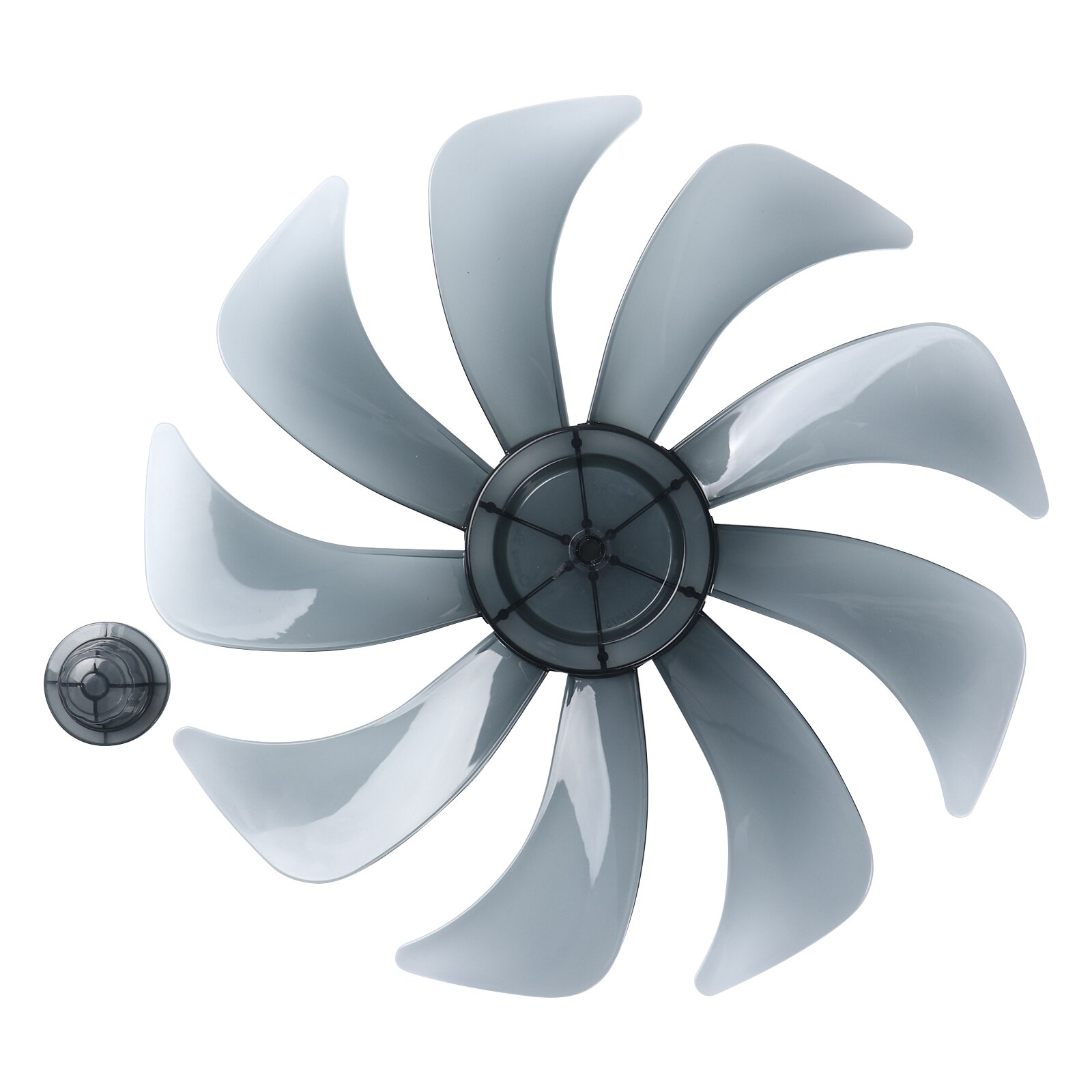 Fan Accessory Stand Fan Blade Plastic Pedestal Fanner Impeller Universal Silence Fan Blade with Nut Cover for Household Fan Vent