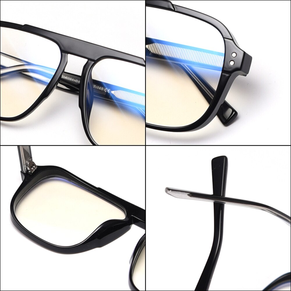 Peekaboo clear oversized glasses optical women tr90 big black transparent eyeglasses for men acetate