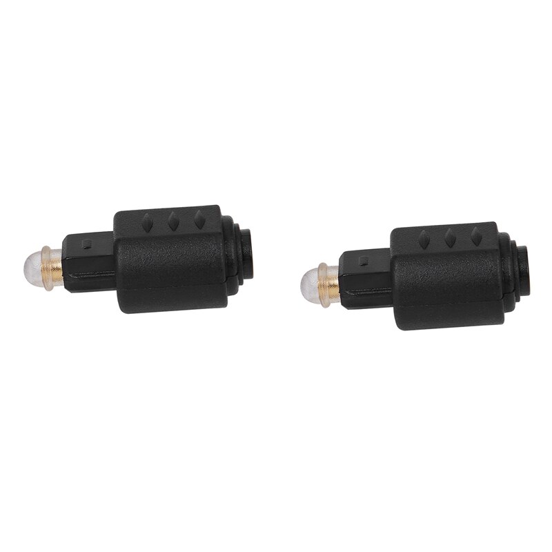 2 pakker optisk 3.5mm hunn mini jack plugg til digital toslink mo adapter