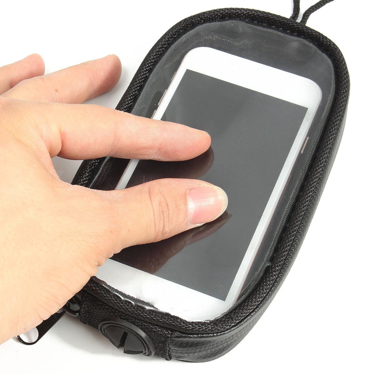 Sorte motorcykeltasker magnetisk benzintank klar til mobiltelefon etui holder montering