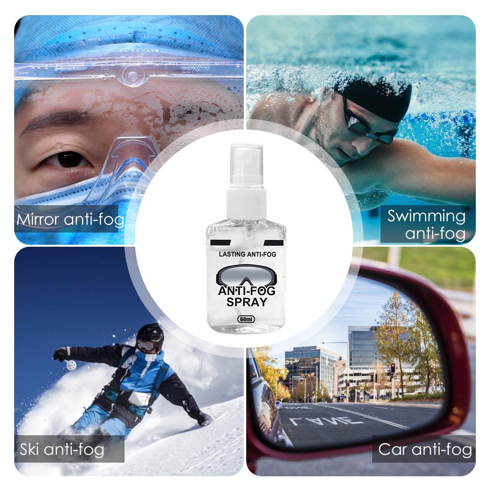 60ML rozpylać przeciwmgielny przenośny obiektyw środek przeciwmgielny robić okularów VR okulary pływackie gogle narciarskie