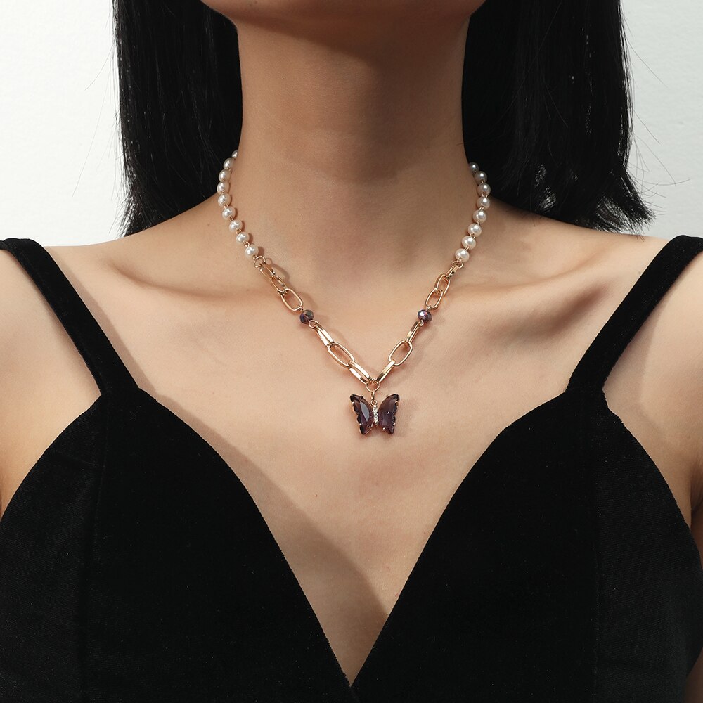 Collares elegantes de para mujer, cadena brillante de rosa para clavícula, Gargantilla Vintage delicada para boda, joyería con personalidad: X2342