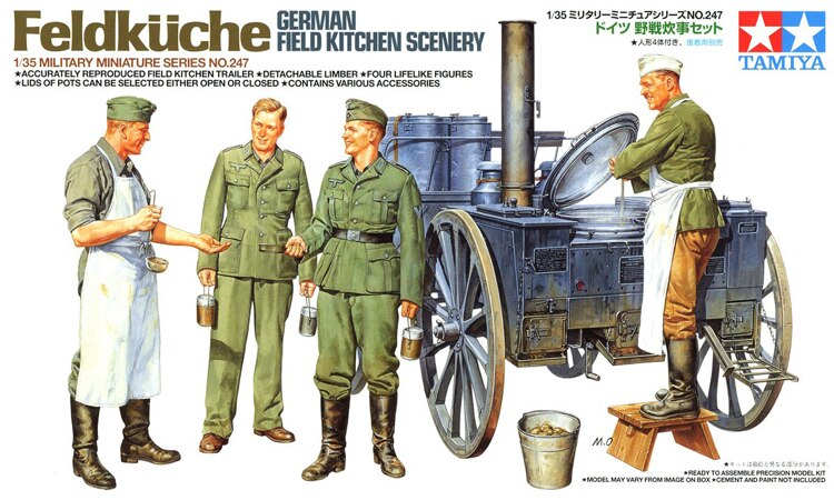 Tamiya 35247 1/35 Feldkuche niemiecki kitsien sceneria montaż zestaw klocków Hobby plastikowe zabawki dla dorosłych DIY
