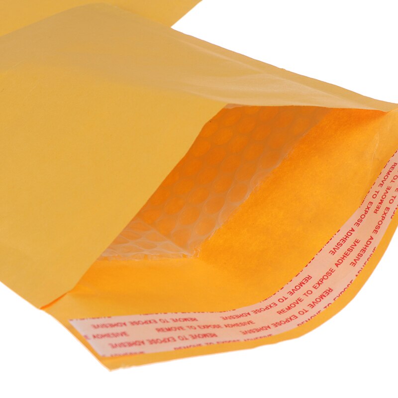 10 stk gule kraftpapir bobleposer mailers polstret konvolutt med bobleinnpakket postkurve