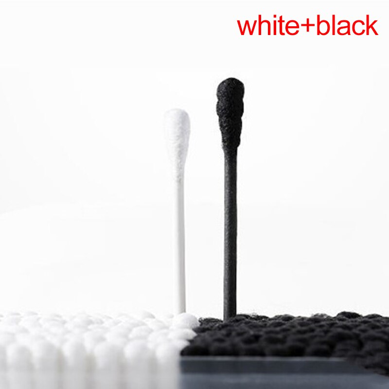 200 pièces Double tête coton-tige voyage avec boîte maquillage jetable: A3