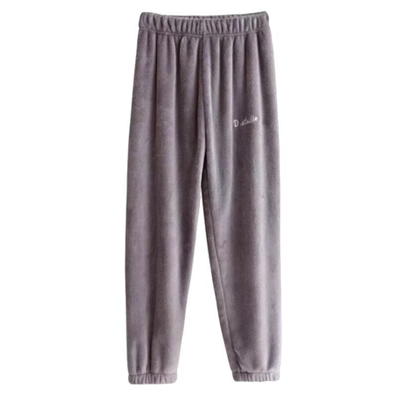 Casual Vrouwen Brief Lounge Wear Oversize 3XL 5XL Flanel Warme Bodems Winter Sexy Pyjamabroek Losse Dames Nachtkleding Bodem