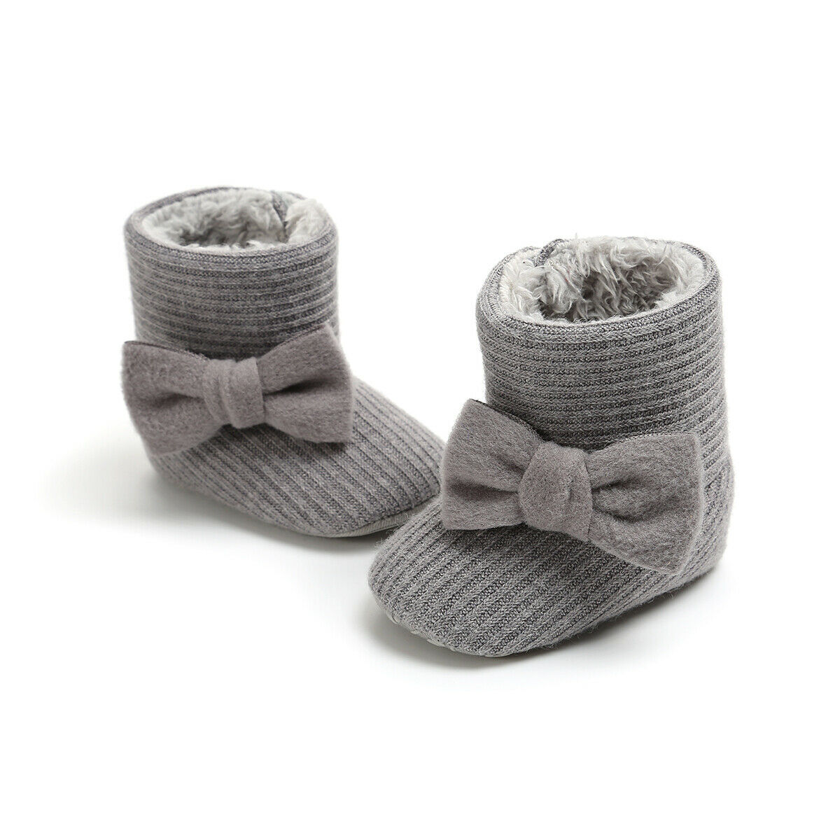 Enfants hiver Adorable botte de neige doux bébé noeud papillon bottes d'hiver chaussures enfant en bas âge coton chaussures chaudes coton chaussons en peluche