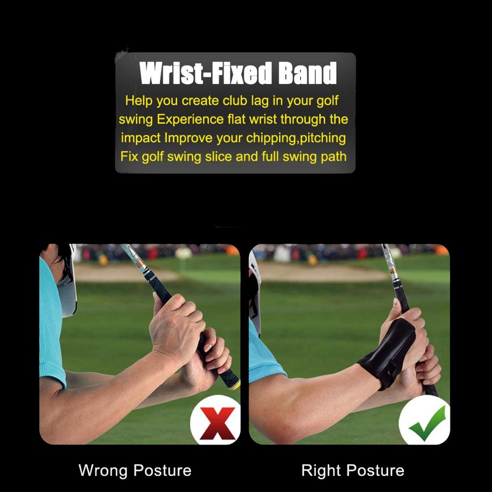 5pcs/SET Golf Swing Training ,Elbow Correction,Aids Combo- Arm Band, Wrist Hinge Trainer, Wrist Brace Band, Leg Rod Corrector