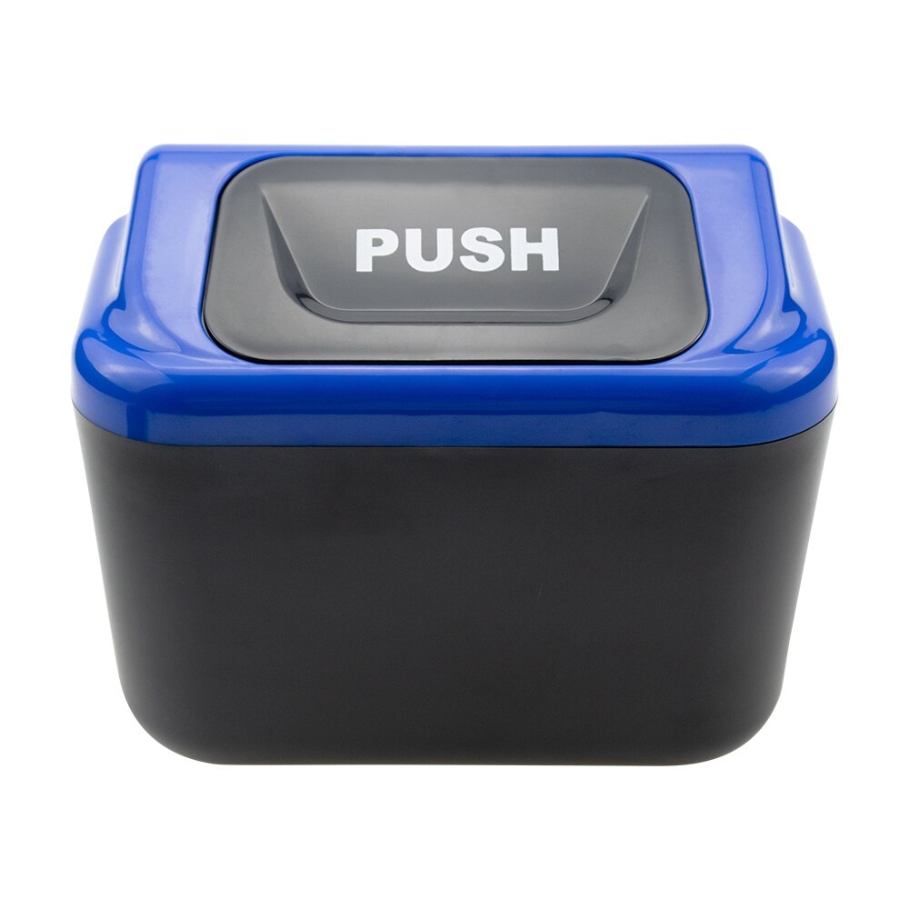 Garbage bag for car Car bin trash can storage box Car debris bucket Plastic waste Double open Plastic waste container: Blue