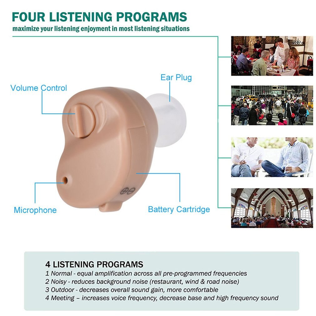 Gehoorapparaat Digitale Draagbare Kleine Mini Persoonlijke Geluidsversterkers Oor Tone Volume Verstelbare Hearing Aids Care