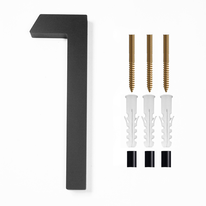 1PC Floating House Number,Modern Letters Door Alphabet,Home Outdoor Black 3D Numbers Address Door Number Plaques for Wall: apple green