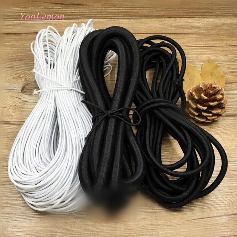 2 meter* sterk elastisch bungee touw zwart wit schokkoord rekkoord voor reparatie, elastisch voor buiten