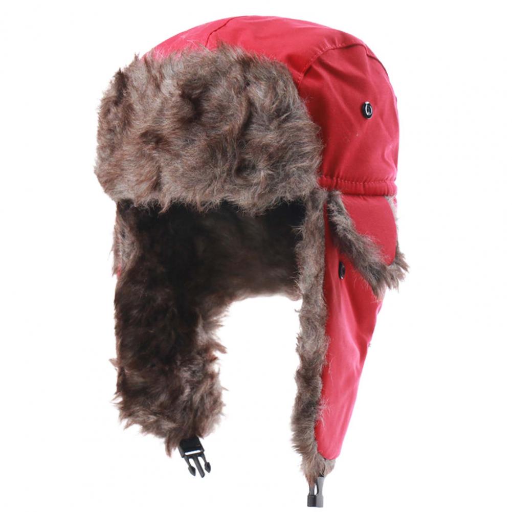 Casual Hoed Winddicht Unisex Hoed Pure Kleur Gehoorbescherming Warm Coldproof Unisex Hoed: Rood