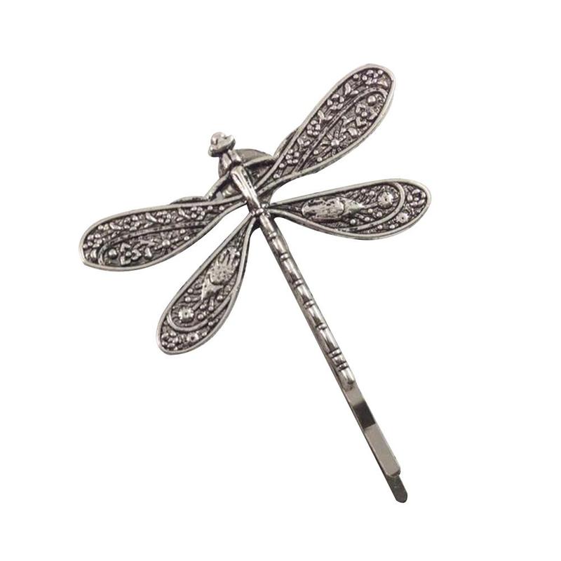 Pince à cheveux libellule Vintage, épingles à cheveux, accessoires pour coiffure de mariée, pince transparente pour cheveux, 1 pièce: Default Title