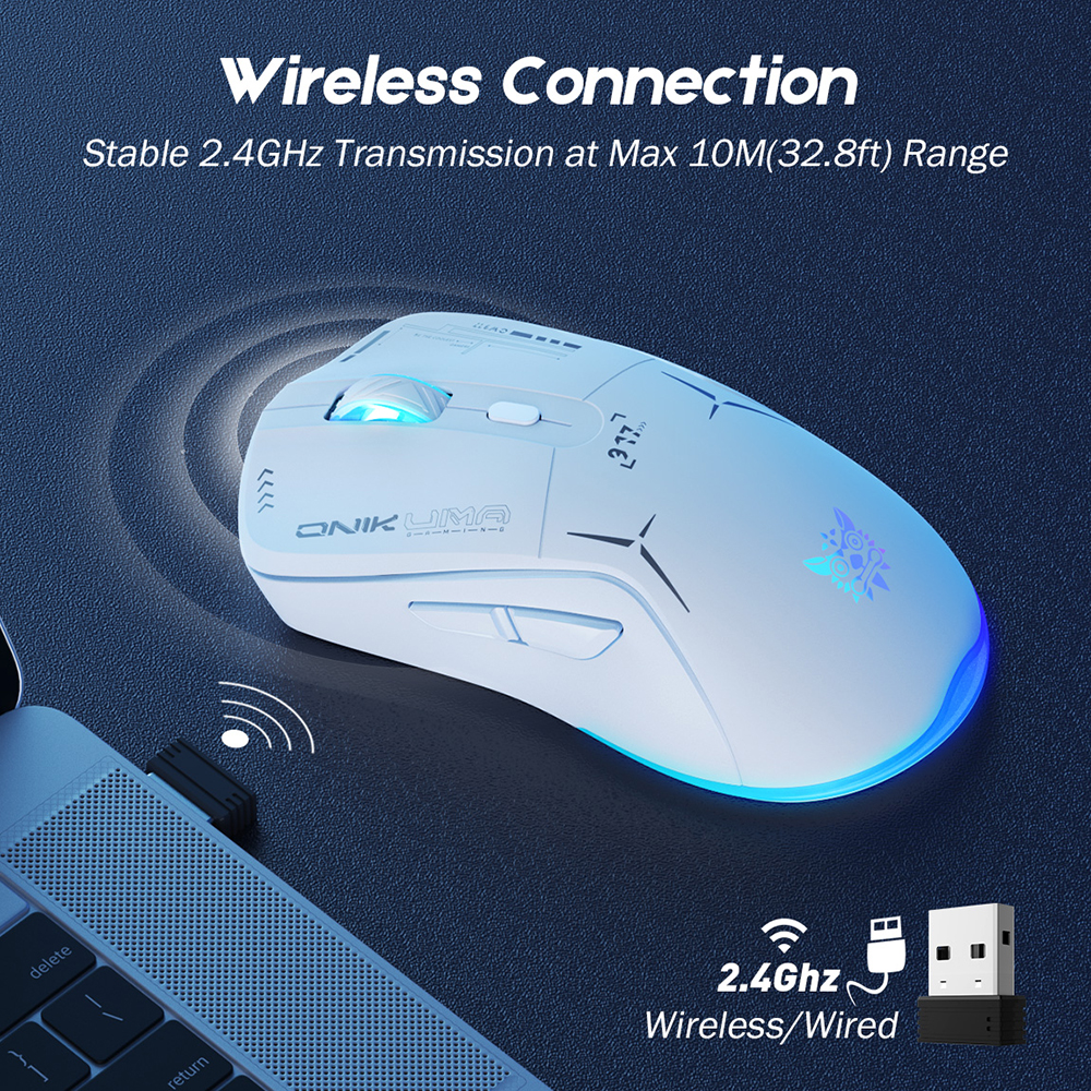 ONIKUMA Wired Gaming Wireless Maus 7 RGB Hintergrundbeleuchtung Beleuchtung Modi 4800 DPI Ergonomische Spiel Mäuse Esports Maus Für Laptop PC Gamer