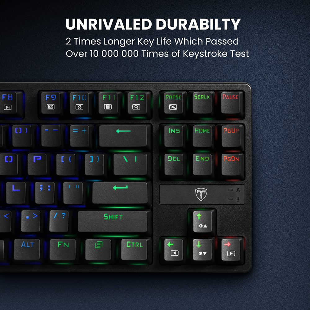 Pictek  pc330 mechanical gaming keyboard and mouse combo, wired rgb mouse with 8 programmable buttons , 7200 dpi adjustable for pc