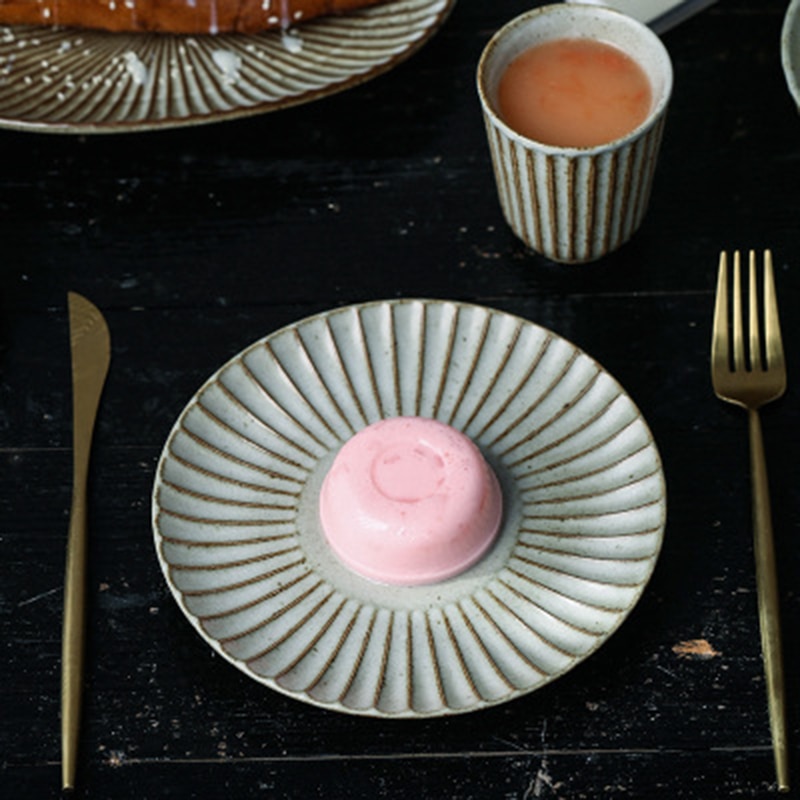Retro service middagstallerkener snack frugt tør frugt tallerken høj håndlavet sushi te bakke dessert middag tallerken service