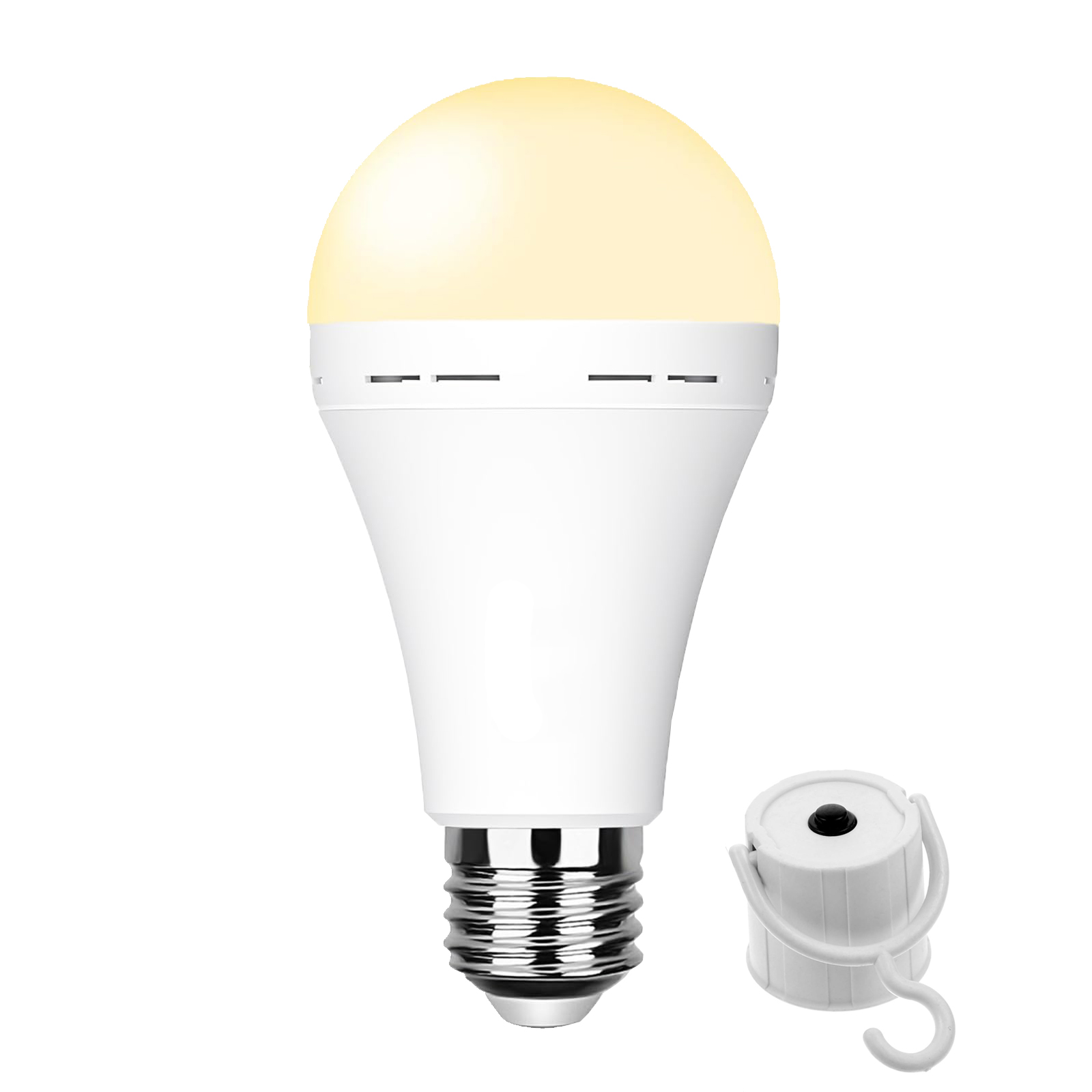 1/4er-Pack wiederaufladbare Notfall-Glühbirnen, batteriebetriebene LED-Glühbirne, E27, 12 W, 60 W, äquivalent für Stromausfall zu Hause, Camping: verrotten