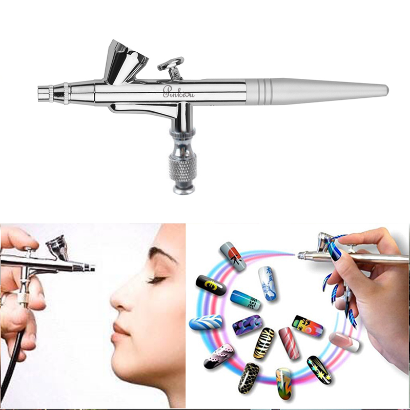 Wit Airbrush Make-Up Kit Mini Compressor Dubbele Controle Airbrush Pen Akvagrim Gezicht Verf Cosmetica Airbrush Voor Nail Art
