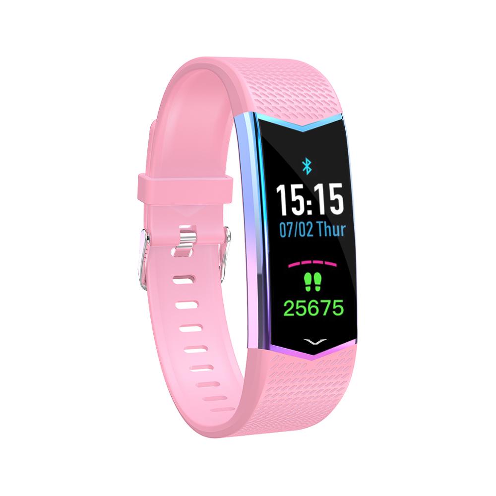 TONGYDA Smart Band Fitness Tracker Pedometer Cardio Bracelet Blood Pressure Heart Rate Fitness Bracelet Sport Smart Wristband: pink