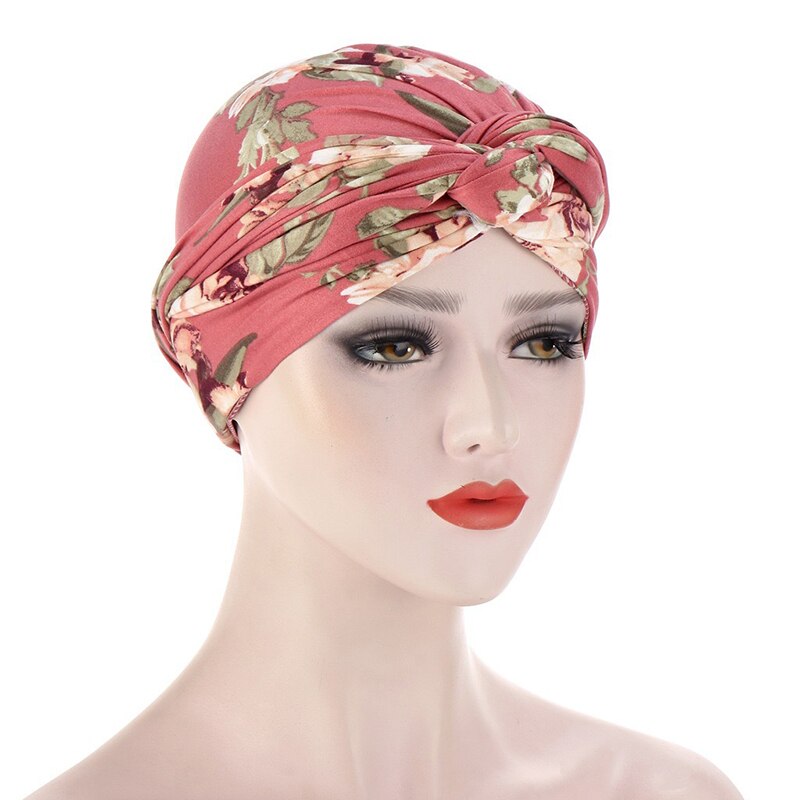 Bohe – Turban de sommeil à volants croisés pour femmes musulmanes, écharpe, bonnet, chapeau, accessoires contre la perte de cheveux