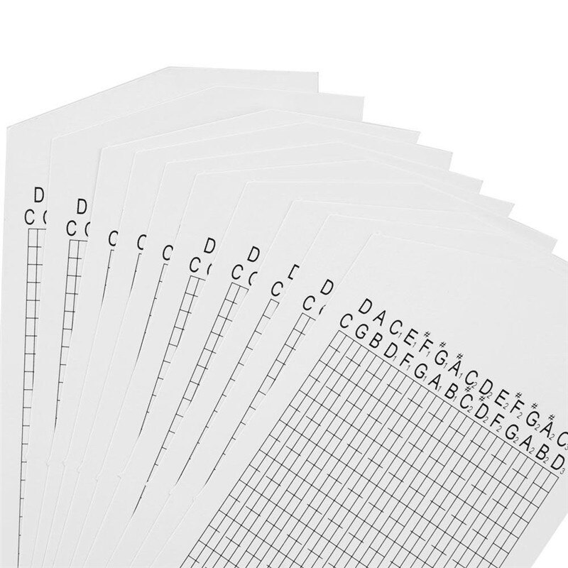 30 Note Make Your Own Music Box Punched Paper Strip - 15 pcs Printed music strip: 15 pcs blank paper s