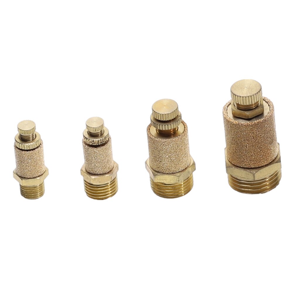 Pneumatisk Lyddæmper Filter Flow Hastighedsregulator Sinteret Bronze 1/8" 1/4" 3/8" 1/2" Gevind