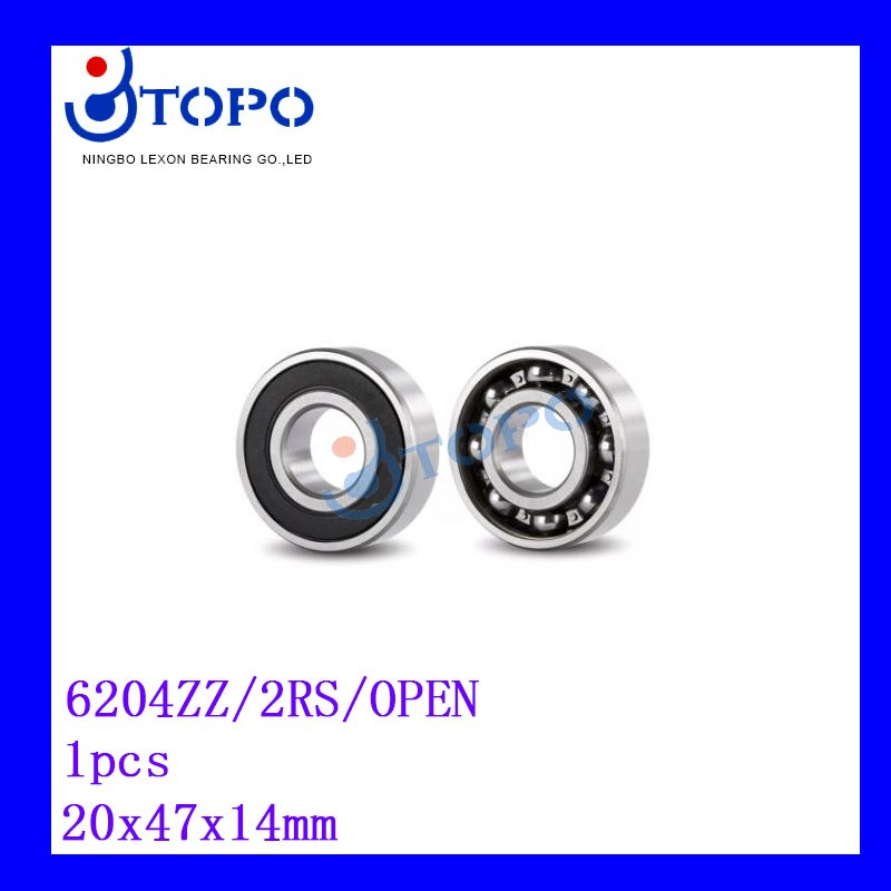 20*47*14mm roulement à billes à gorge profonde s6204 ZZ/2RS/ouvert