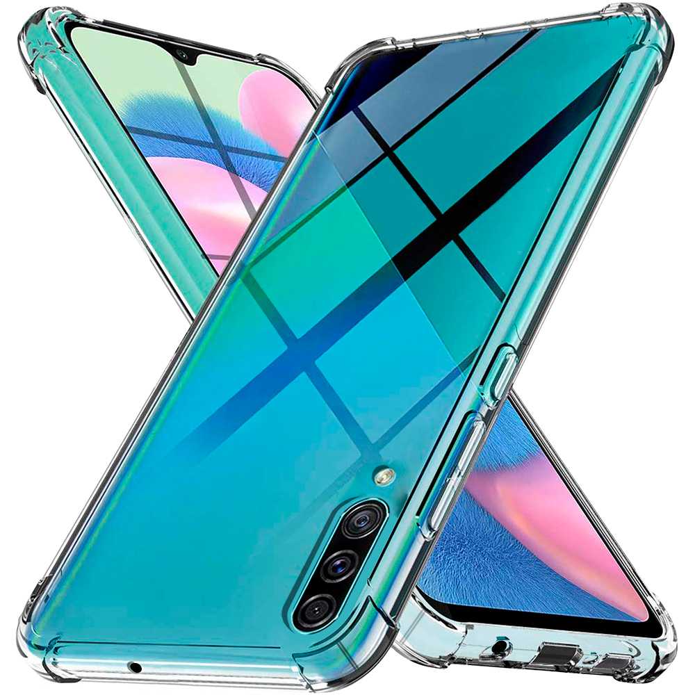 Funda de TPU para Samsung Galaxy A30S A50 A50S Esquinas Reforzadas ShockProof Anti Golpes Arañazos Silicona Bumper