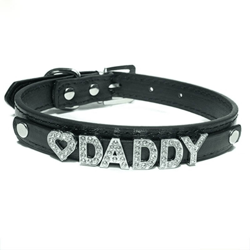 Daddy Dom DDLG/ABDL Lederen Kraag: Black neck