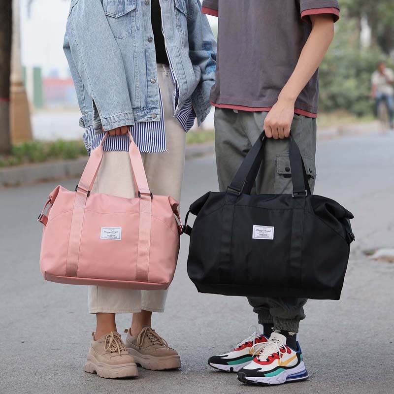 Bags Glossy Fitness Travel Bags Dry Wet Tas Handbags Women Luggage Bag With Shoes Pocket Traveling Sac De Nylon Big Bag