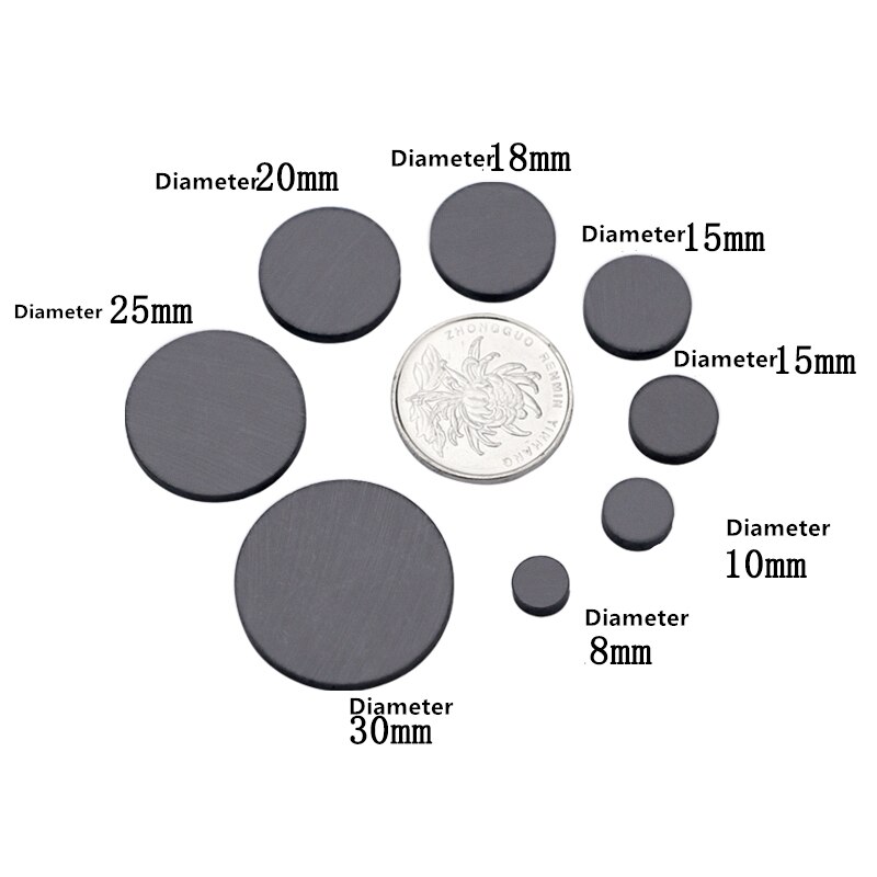 Lote de 2-500 unidades de imanes de ferrita de 10x5mm para nevera, anillo de imán de ferrita para imán para altavoces, negro, 10x5mm